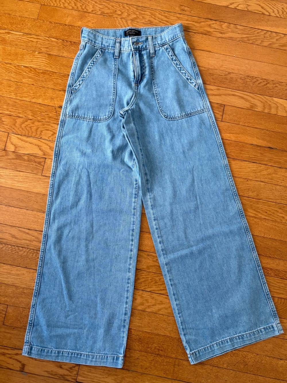 Banana Republic Light Blue Wide Leg Denim Trousers
